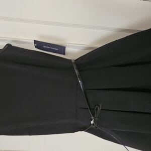 Sleeveless Black Dress with Belt